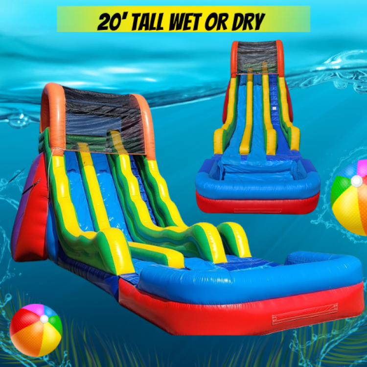 Dual Lane Fun Slide & Pool