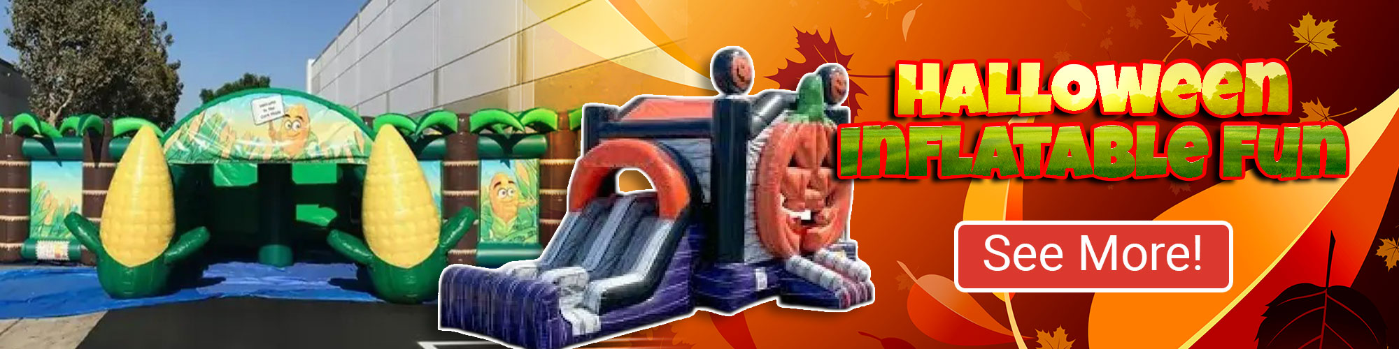 Halloween Seasonal Inflatable Rentals Banner